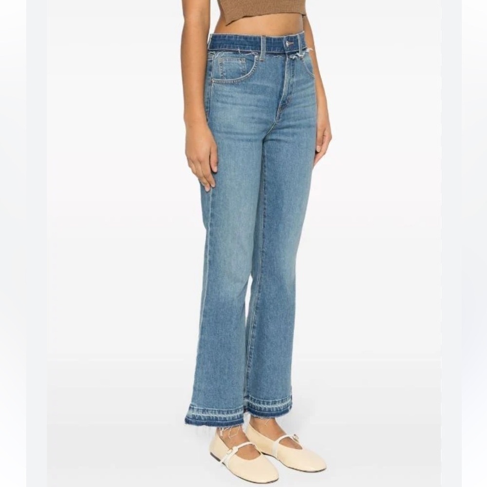 NWT 7FAM Luxe Vintage High Waist Slim Kick Jeans